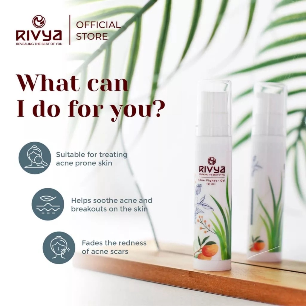 RIVYA Acne Fighter Gel 10ml BPOM - Amaze_Kosmetik