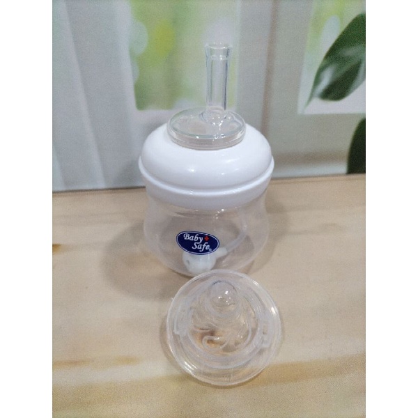 Paket Botol Susu Wide Neck Dengan sedotan(Botol+Nipple+Sedotan)125 Ml BPA Free