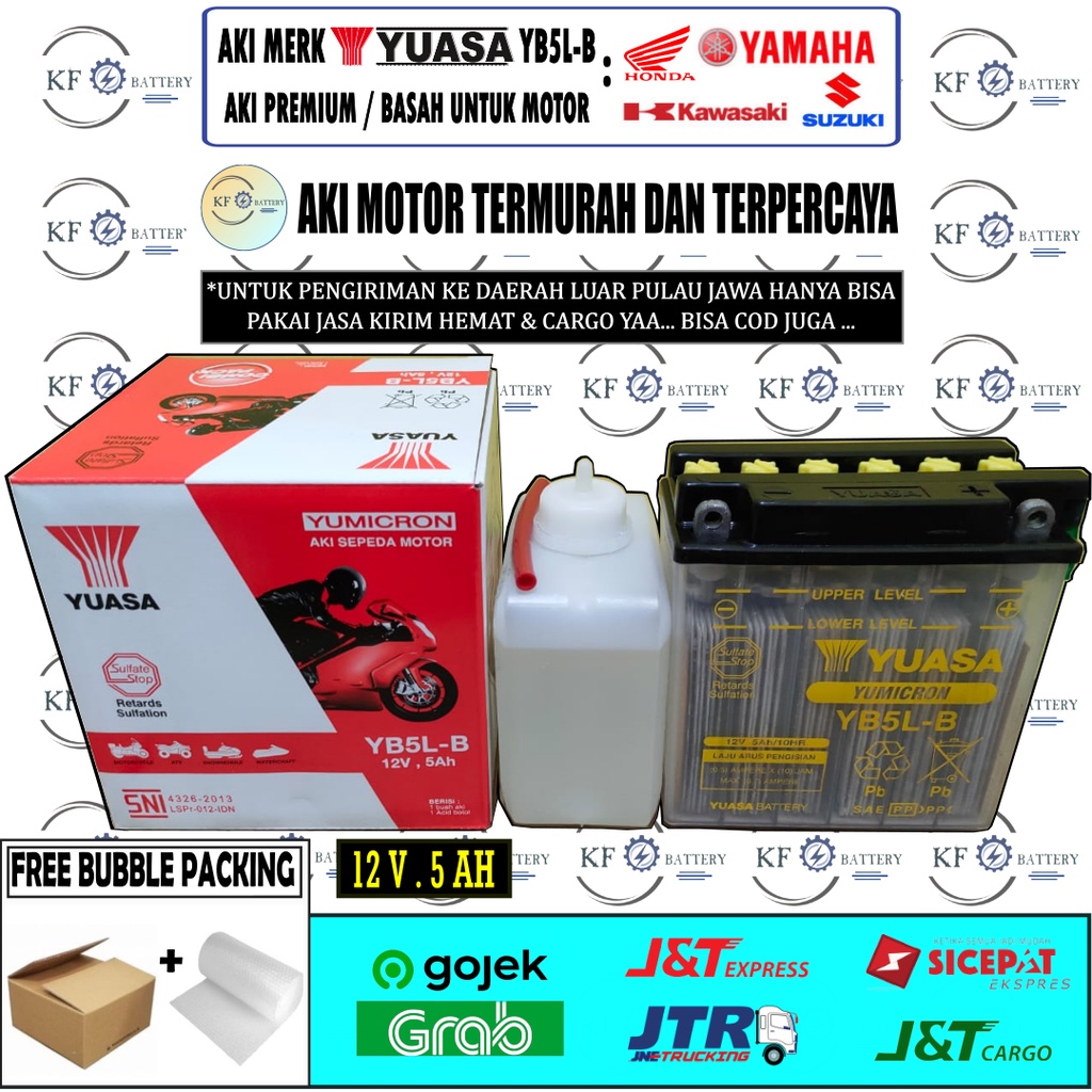 Jual AKI MOTOR SUPRA FIT, ASTREA GRAND, MEGAPRO PRIMUS, FIT X YB5L-B