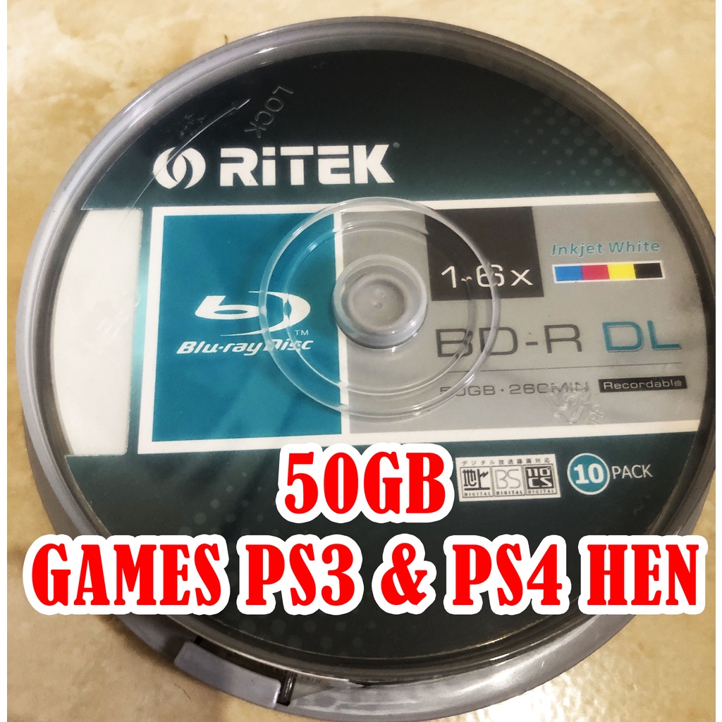 Jual PAKET!! GAMES PS3 & PS4 HEN isi sampai FULL via Kaset BD 50GB