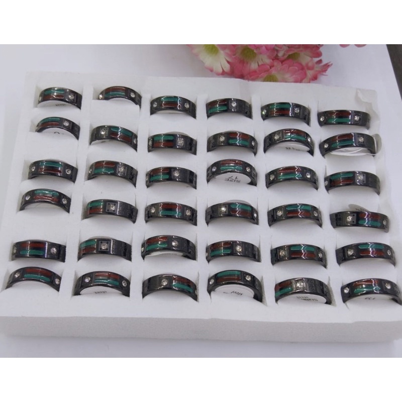 CINCIN TITANIUM 1 BOX ISI 36 PCS UKURAN 16 SAMPAI 19 CGCMATA HITAM DUNIAGELANG.ID