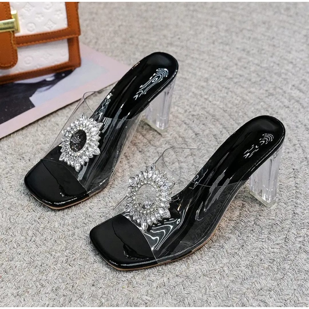 PROMO  Afrishoes Sandal Wanita High heels kaca