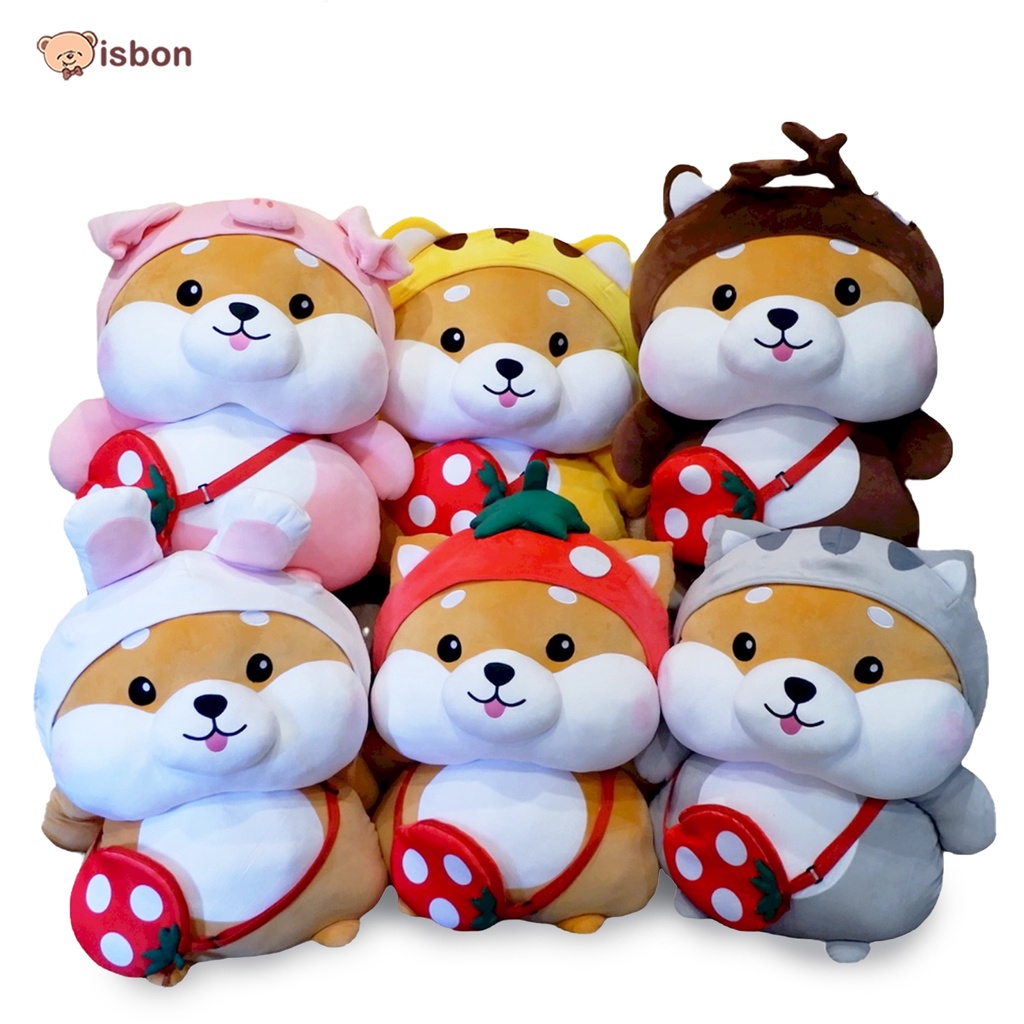 Boneka Anjing Shiba Jumbo With Hoodie Lucu Ekpresi Wajah Lucu Cocok Untuk Hadiah By Istana Boneka