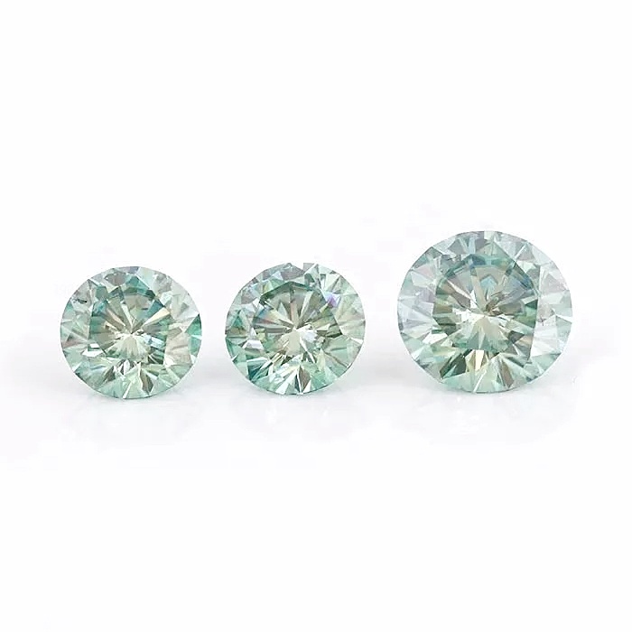 Batu Permata Tabur Berlian Moissanite Aqua Blue VVS1 D Include GRA Report