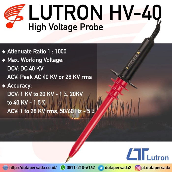 Amplas Lutron Hv-40 High Voltage Probe