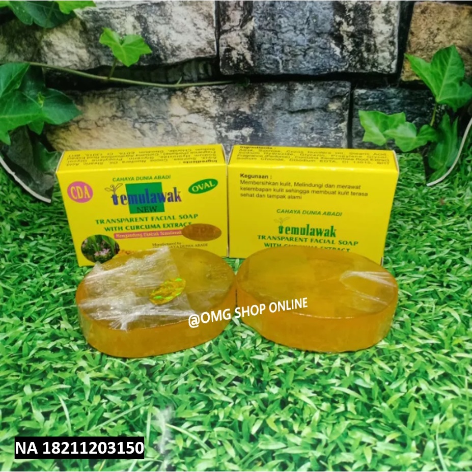 TERMURAH - Sabun Temulawak CDA Original Asli BPOM Oval Satuan / Sabun Pemutih Badan Sabun Cuci Muka Pria Wanita / Sabun Muka Glowing dan Putih Sabun Mandi Batangan Bukan Sabun Cair Sabun Temulawak The Face Widya Brightening Soap Sabun Viral Pemutih Kulit