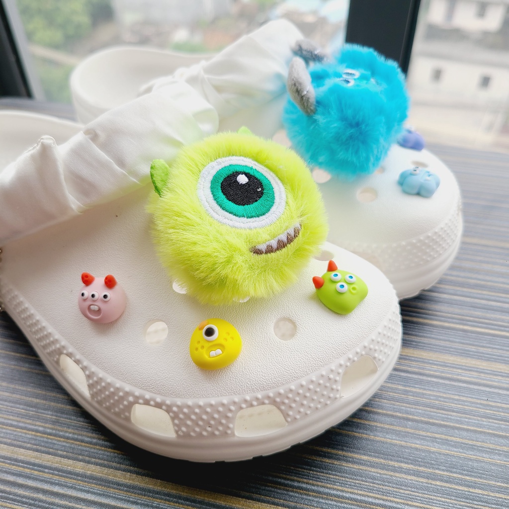 8pcs Aksesoris Sepatu Crocs DIY Seri Monster University Jibbitz