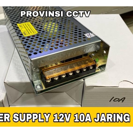 Power Supply DC 12V 10A Jaring / Power Supply CCTV