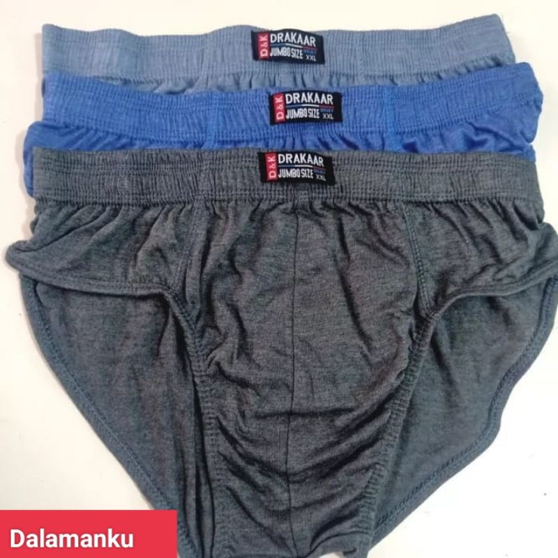 DRAKAAR Celana dalam Pria JUMBO 773 XXL -XXXL Sekotak Isi 3Pcs Original