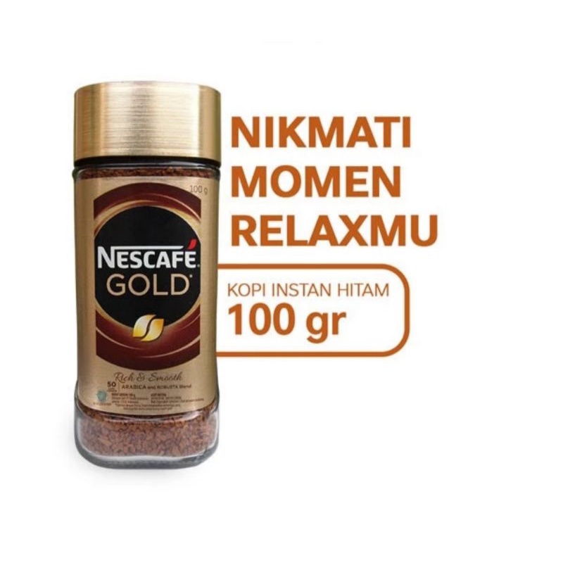 

NESCAFE Gold Kopi Instant Kopi Hitam Robusta Arabica 100g