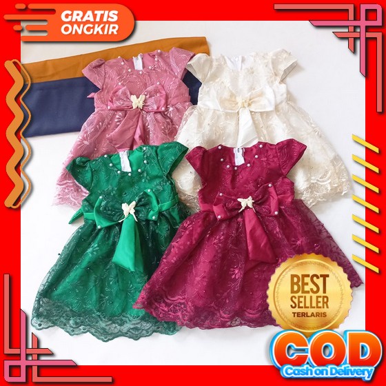 Dress Korean Style Hei-Ran, 6 - 10 Tahun. Dress Merah Import Dress Peach Pesta Anak Gaun Pesta Anak 