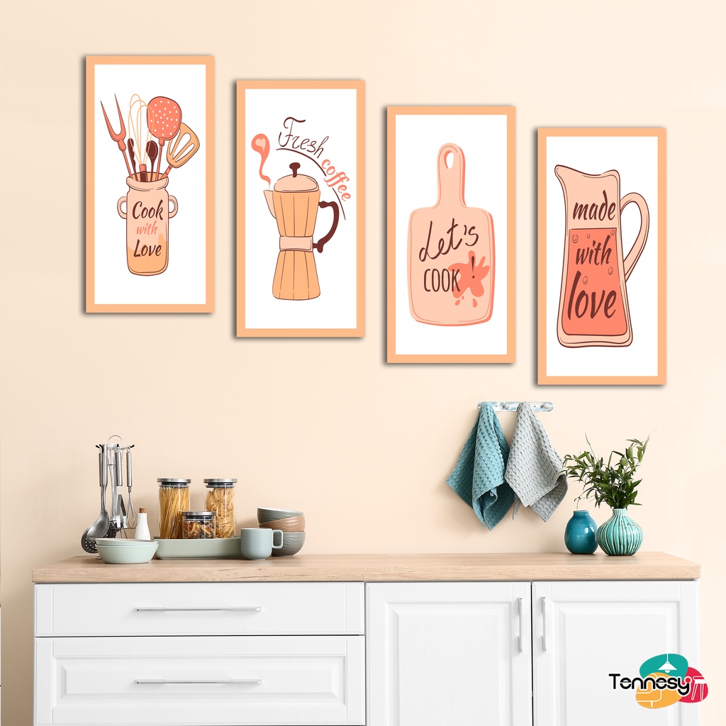 TENNESY HIASAN DINDING KITCHEN UTENSIL ALAT DAPUR WALL DECOR 15x30CM PAJANGAN KAYU POSTER DEKORASI DINDING DAPUR KAMAR TIDUR RUMAH