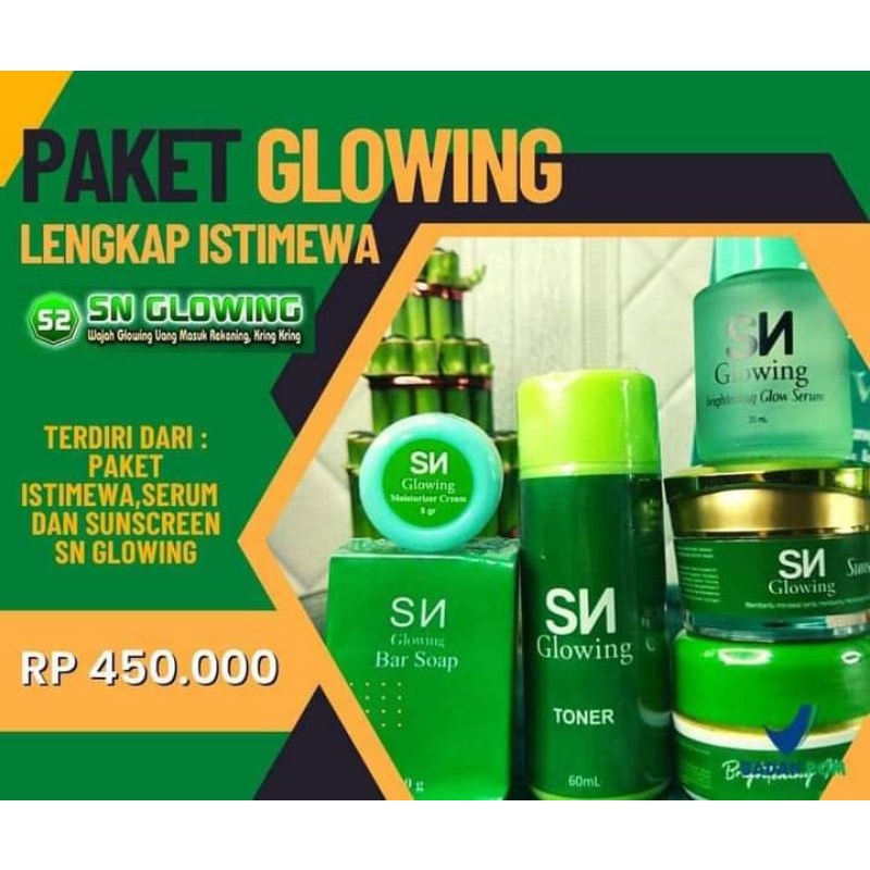 0( SN ) sn glowing / Sunscreen sn glowing - paket istimewa - serum sn