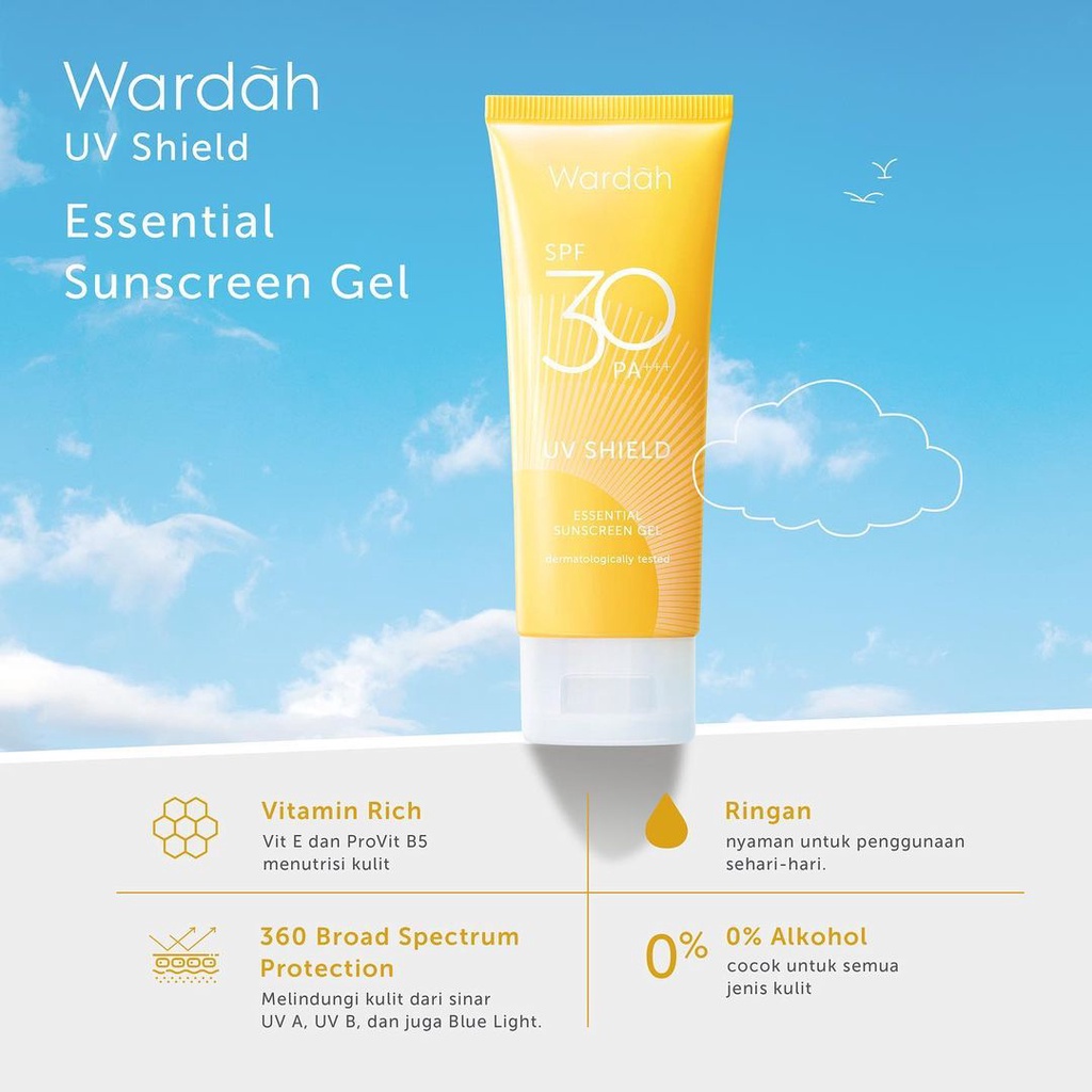 Wardah UV Shield Essential Sunscreen Gel SPF 30 PA +++ 40 ml