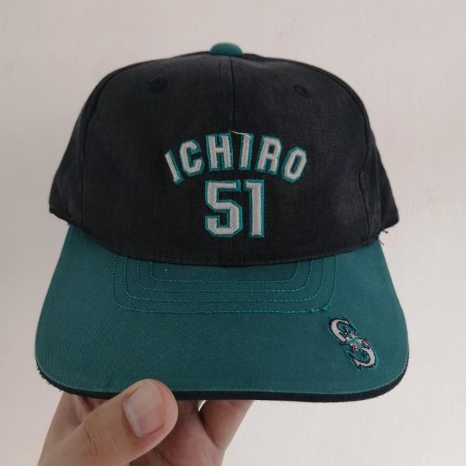 STOK TERBATAS Topi MLB Seattle Mariners Ichiro Suzuki 51 Vintage Two Tone