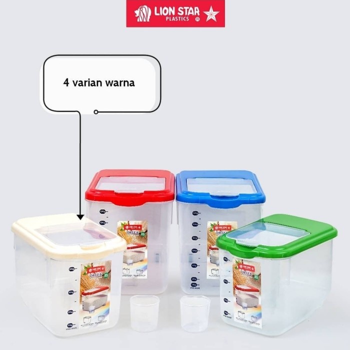 Tempat Beras Kotak Beras Box Rice Oriza 6,5 kg Lion Star RB-16