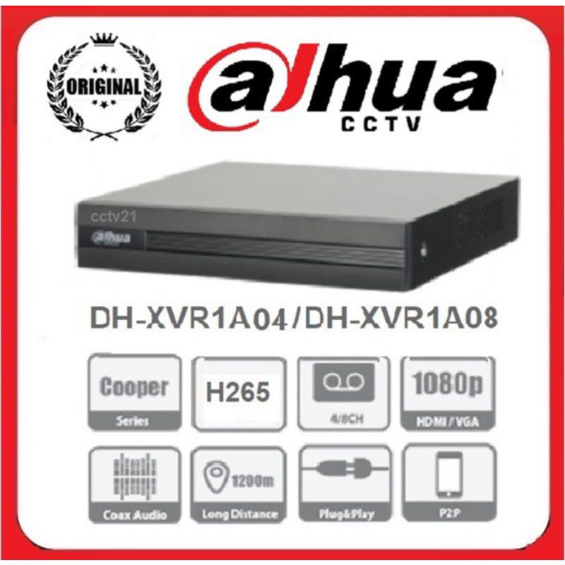 DVR DAHUA 4CH / 4 CHANNEL DH-XVR1B04-I Full HD 2MP