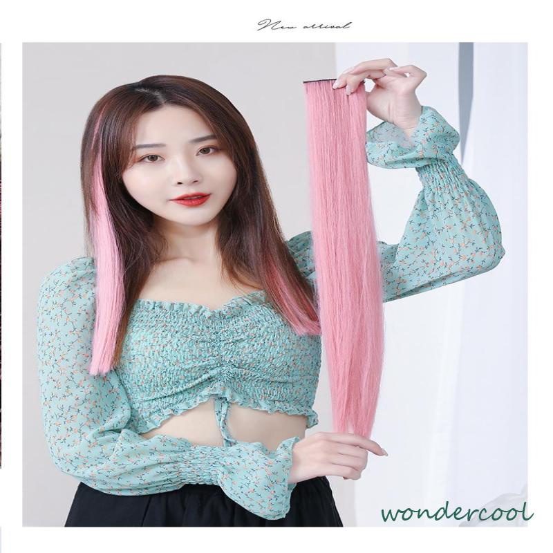 Wig Rambut Palsu Colourful Extention Wig Rambut Palsu Wanita Aksesoris Wanita-Won