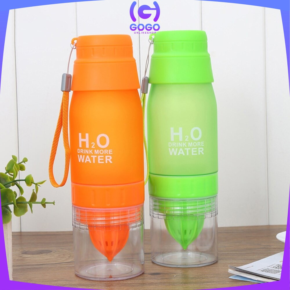 GOGO-C708 Botol Minum Infuser H2O Tempat Minum Tumbler Ada Alat Peras Jeruk Infused Water Sari Buah Botol Air Infuse