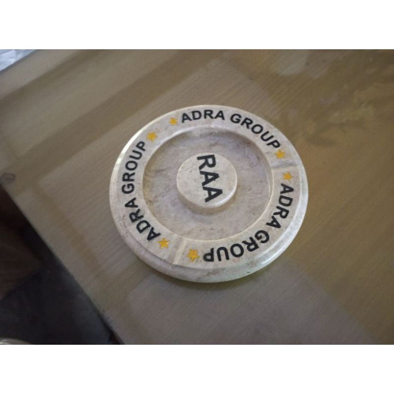 ASBAK MARMER CUSTOM NAMA / ASBAK BATU / ASBAK 20CM / ASBAK