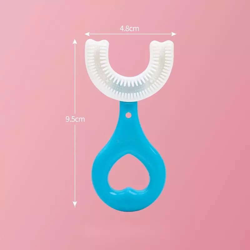 Sikat Gigi Anak Bayi Bentuk U Bahan Silikon / Baby Silicon Training U Toothbrush  - MIKHAMART
