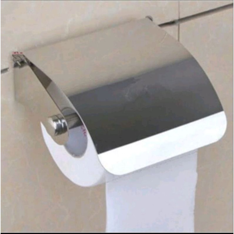 tempat tisu gulung toilet stainless/tempat tisu roll gulung toilet/tempat tisu roll kamar mandi