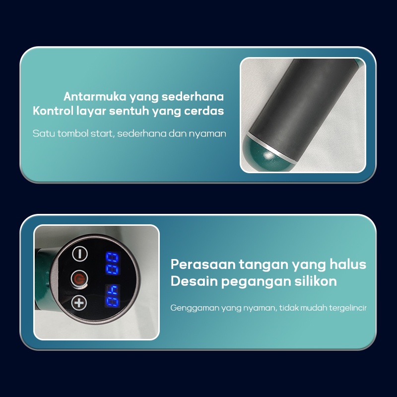 Alat Pijat MASSAGE GUN - DEEP TISSUE MUSCLE MASSAGER GUN / Mini Portable Massager Fascia Gun - Alat Pijat Terapi Getar Otot Rechargeable VERSI Kecil Mewah