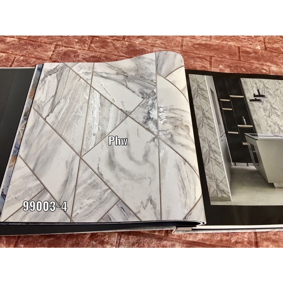 WALLPAPER DINDING MARMER GRANIT ABU PUTIH ABSTRAK NATURAL CEST