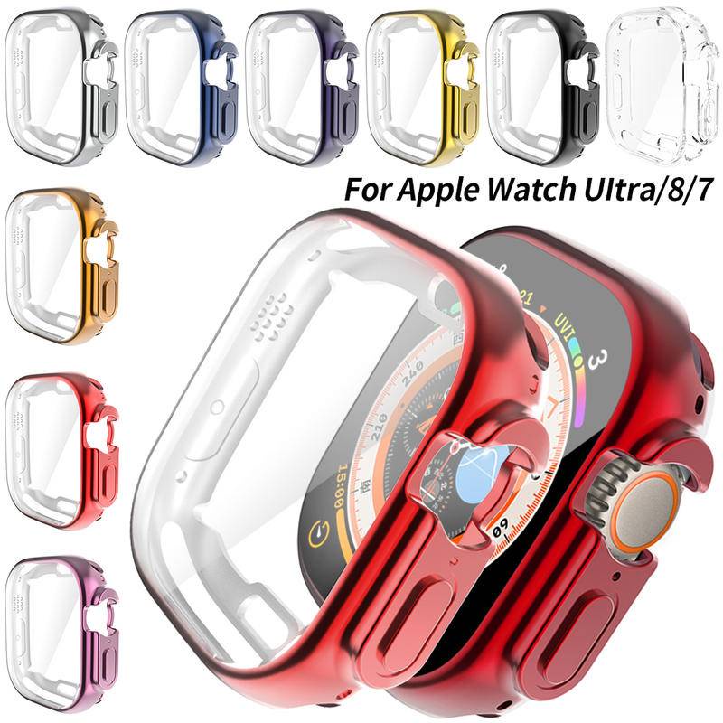 Case Pelindung Layar Full Cover 360 Derajat Bahan TPU Lembut Untuk Apple Watch Ultra 49mm