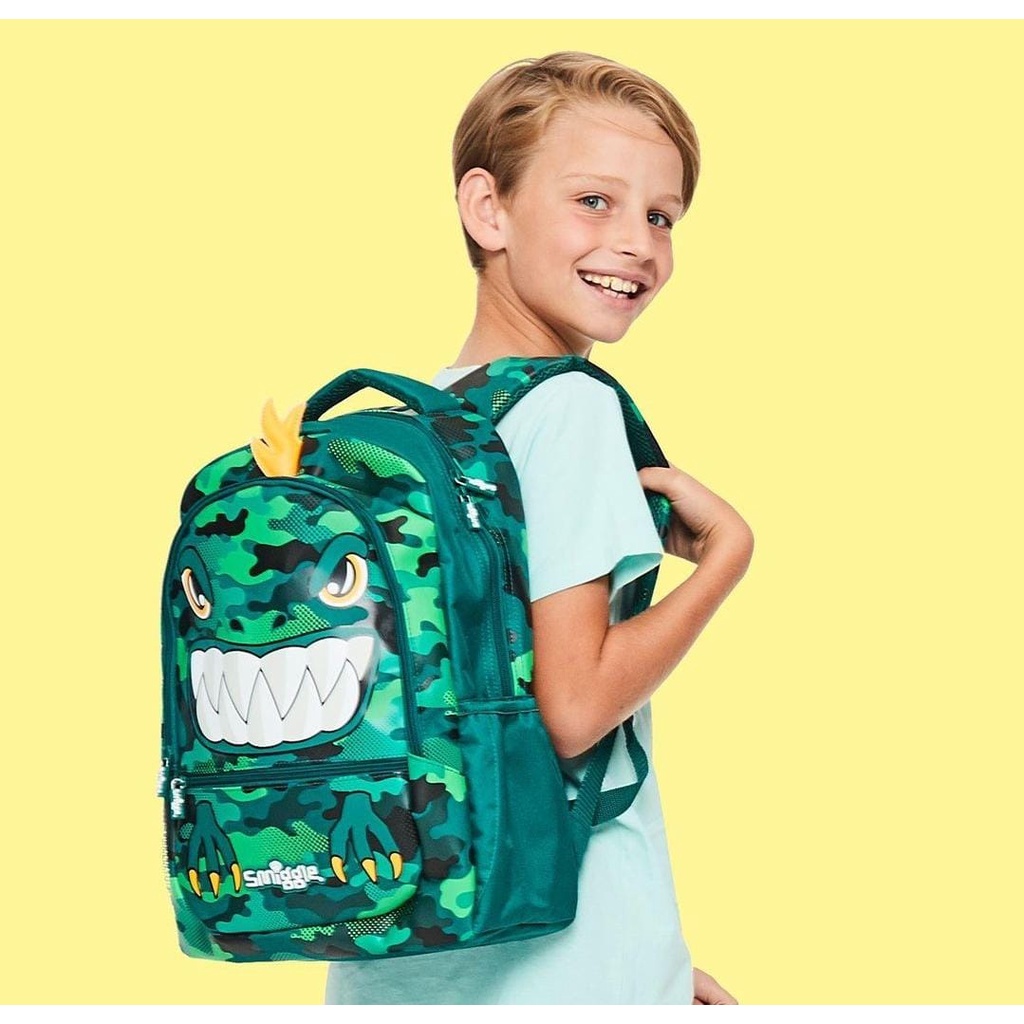 Smiggle Dinosaur Budz Backpack + Pencil Case Set