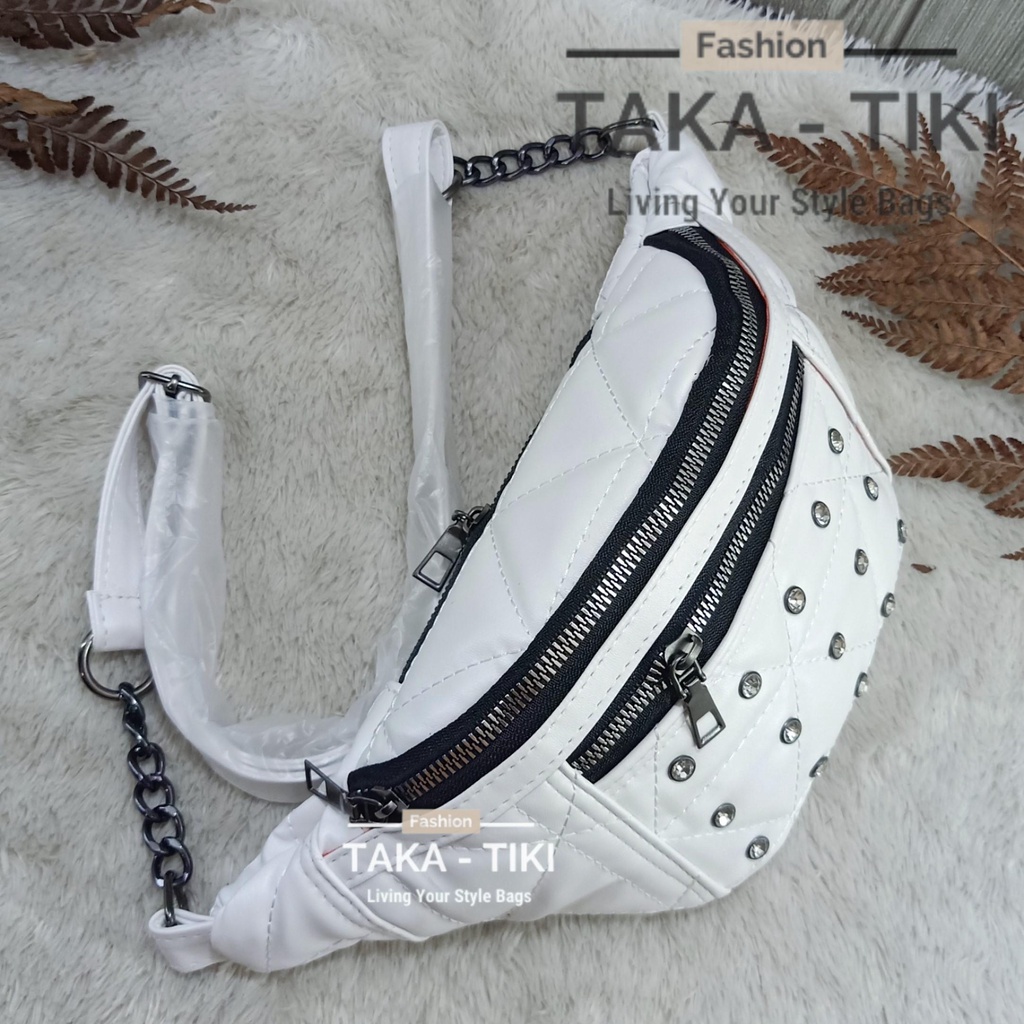 WAISTBAG NUNA DIAMOND FASHION KOREA. TAS 3 RUANG BORDIR PREMIUM BEST K FASHION 2022