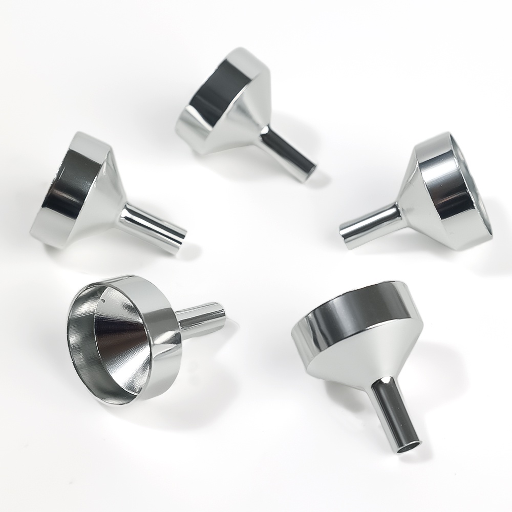 5pcs Corong Mini Bahan Aluminum Untuk Botol Parfum / Minyak Esensial