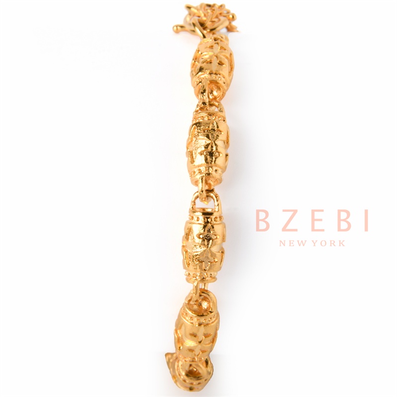 Bzebi Gelang Tangan Rantai Emas 24k Adjustable Anti Karat Untuk Wanita 1113b