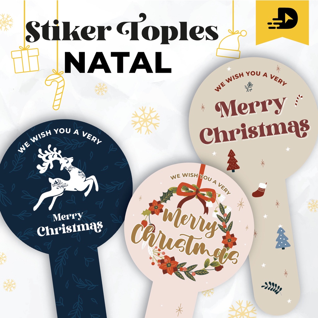 

Stiker Natal / Stiker Toples Natal / Sticker Christmas / Stiker Toples Kue Kering Custom