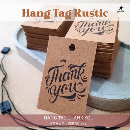 

Hang Tag Rustic Cokelat | Hang Tag Thank You isi 50 pcs