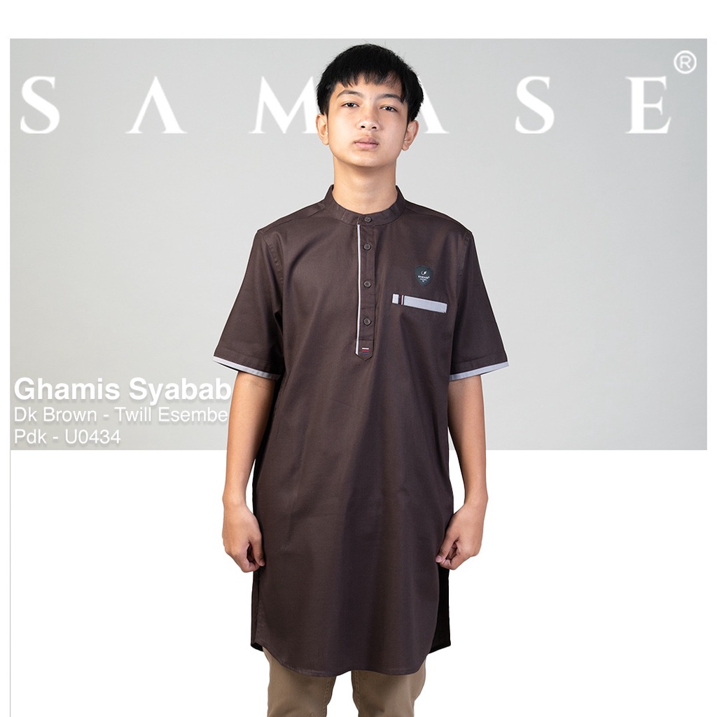 SAMASE Ghamis Syabab U043 Baju Gamis Anak Remaja Laki-laki Lengan Pendek Samase