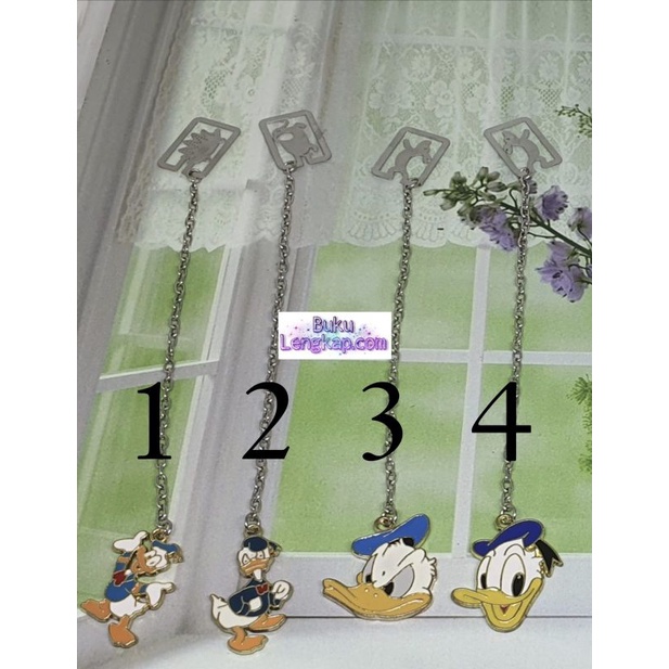 

incessbella Pembatas Buku rantai / bookmark donald duck / disney Bahan Metal Untuk Sekolah / Kantor