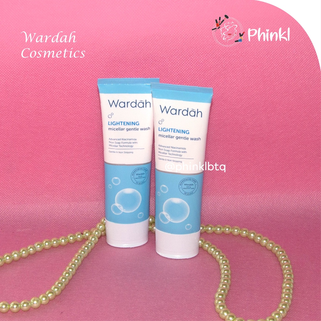 `ღ´ PHINKL `ღ´ ᘺᗩᖇᕲᗩᕼ Wardah lightening micellar gentle  wash biru pembersih wajah mencerahkan