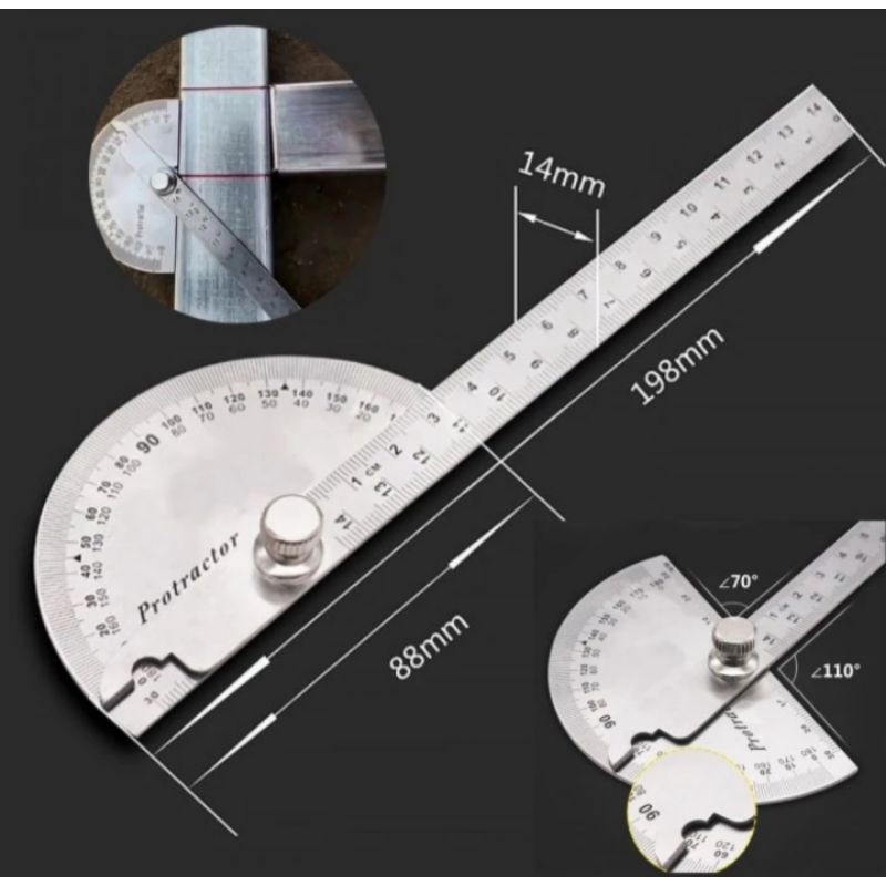 

Protractor penggaris busur derajat maesuring ruler 14,5cm 180 degree