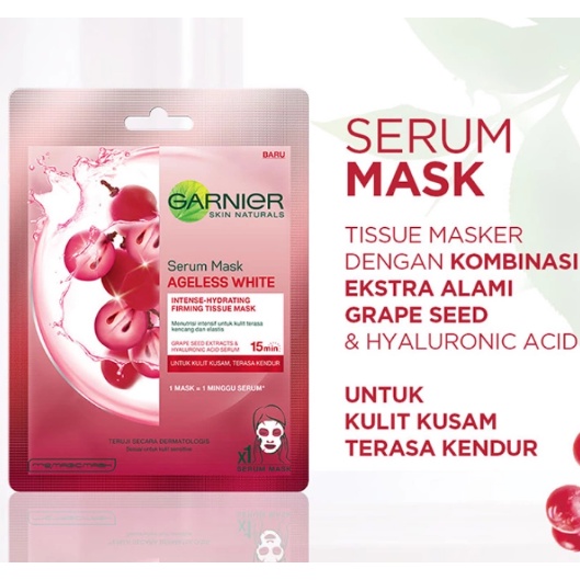 GARNIER MASKER WAJAH ISI 10 ALL VARIAN ,ALL WARNA