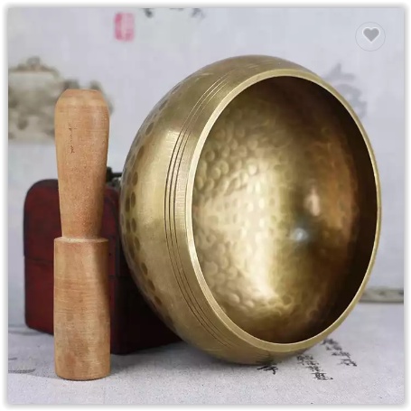 READY Mangkok Singing Bowl Tibet Handmade Bahan Metal Ukuran 2.8&quot;