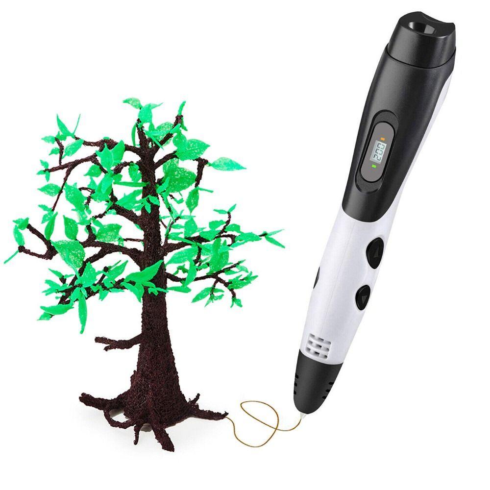 Preva 3D Printing Pen Kreatif Mainan Seni Kerajinan PLA Filamen DIY Hadiah Dengan Sablon LCD Pensil Seni Printer