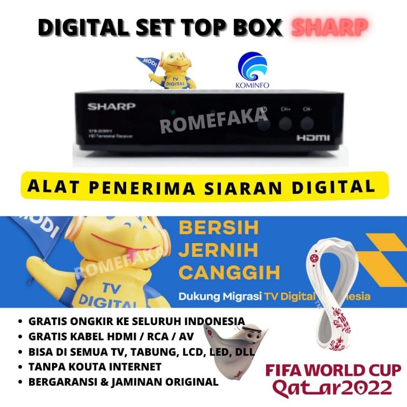 DIGITAL SET TOP BOX SHARP - ALAT PENERIMA SIARAN DIGITAL - TV DIGITAL