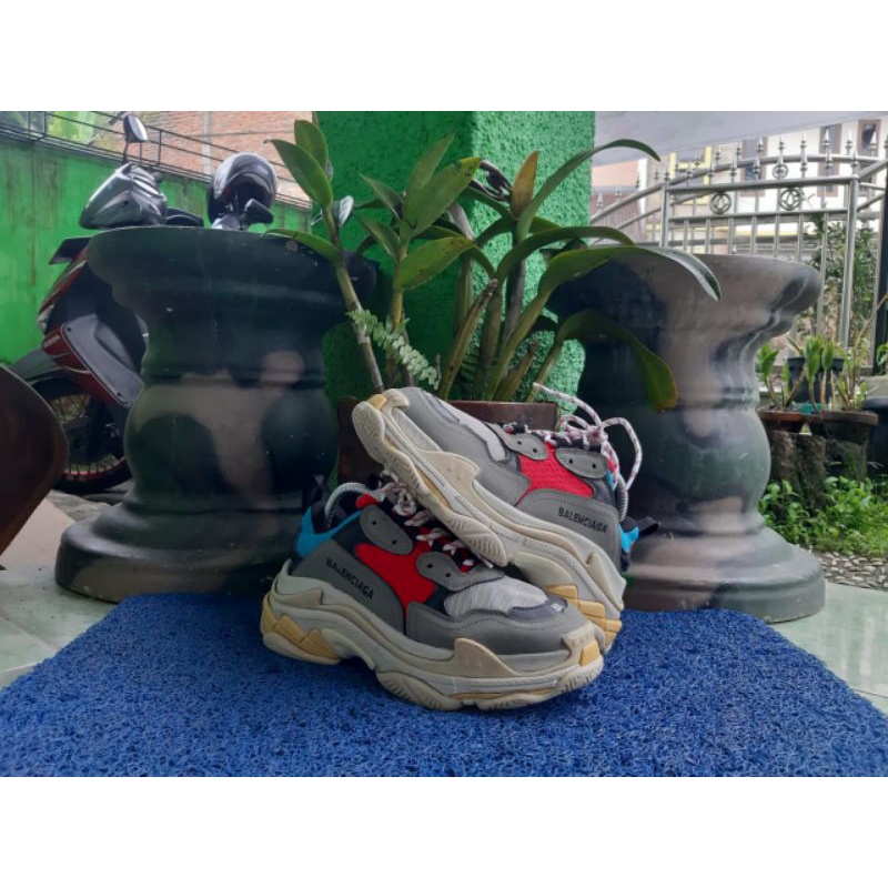 SEPATU BALENCIAGA TRIPLE S MULTICOLOR SIZE 40 SECOND