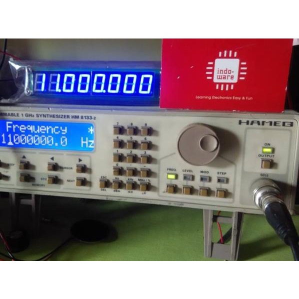 8 digit seven segment Frequency counter up to 2.4Ghz frekuesi counter