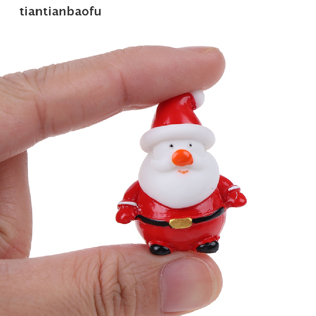 Miniatur Figure Santa Claus Snowman Untuk Dekorasi Taman