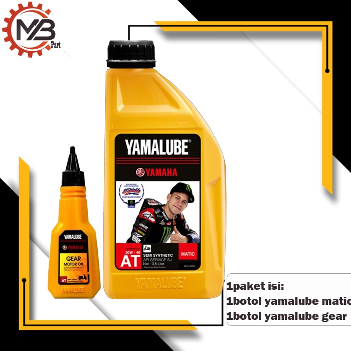 Paket Oli Yamalube Matic 800ml &amp; Gear 100ml Matic plus Gardan