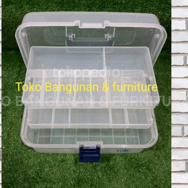 Tool box bertingkat plastik transparan