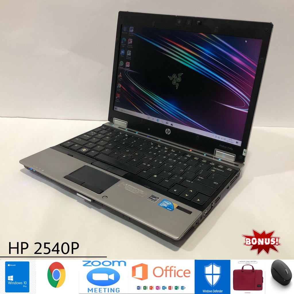 Laptop Hp EliteBook 2540p Intel Core i7 HDD 250GB - Windows 10