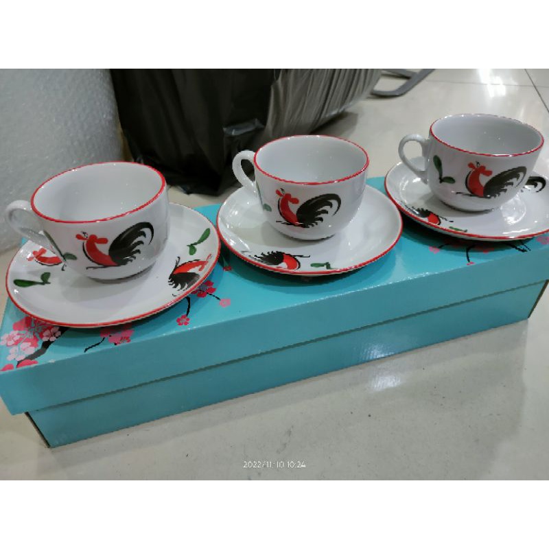 cangkir kopi cangkir keramik motif ayam